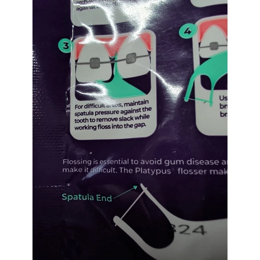 Platypus Orthodontic Flossers for Braces - 30 Ct (5 Pack) Ortho Picks